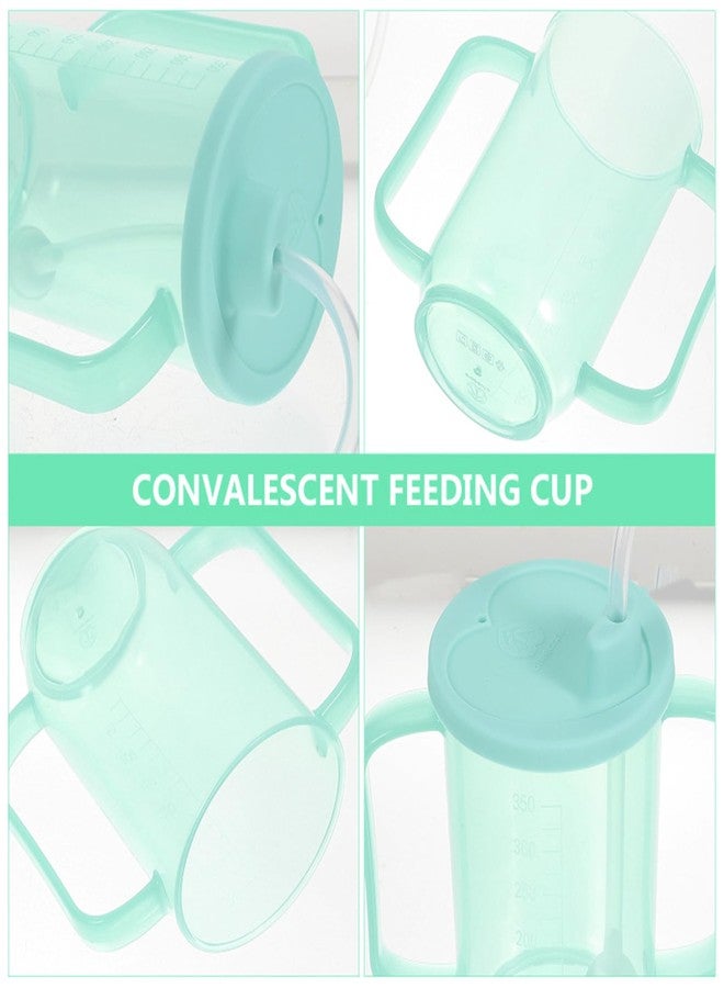 Clobeau Adult Sippy Long Straw Cups for Elderly 350ml Sippy Cup with 2 Handles No Spill Cup for Adults Dysphagia Disabled Patients Drinking Spill-Resistant Cups Sip Handicap - Image 5
