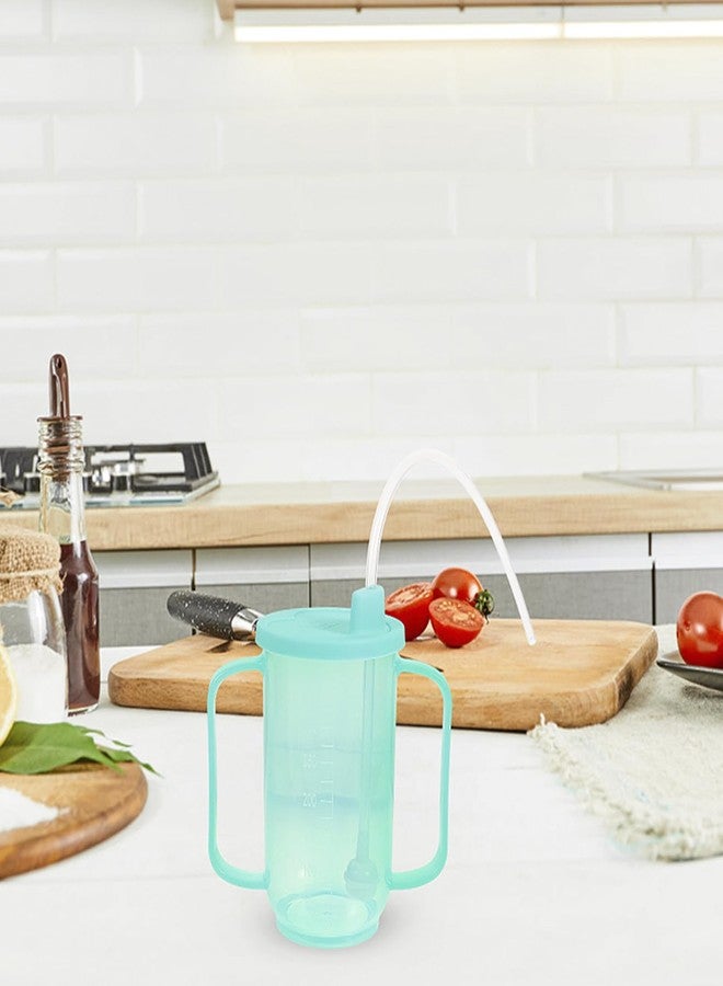 Clobeau Adult Sippy Long Straw Cups for Elderly 350ml Sippy Cup with 2 Handles No Spill Cup for Adults Dysphagia Disabled Patients Drinking Spill-Resistant Cups Sip Handicap - Image 3
