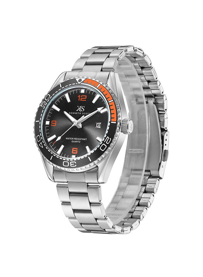 كينيث سكوت ساعة يد رجالية من الستانلس ستيل بعقارب - -  مم - Image 2