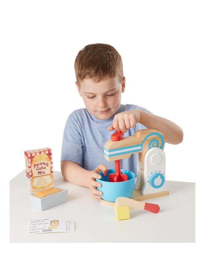 Melissa & Doug طقم خلاط كعكة خشبي مكون من 11 قطعة - Image 1