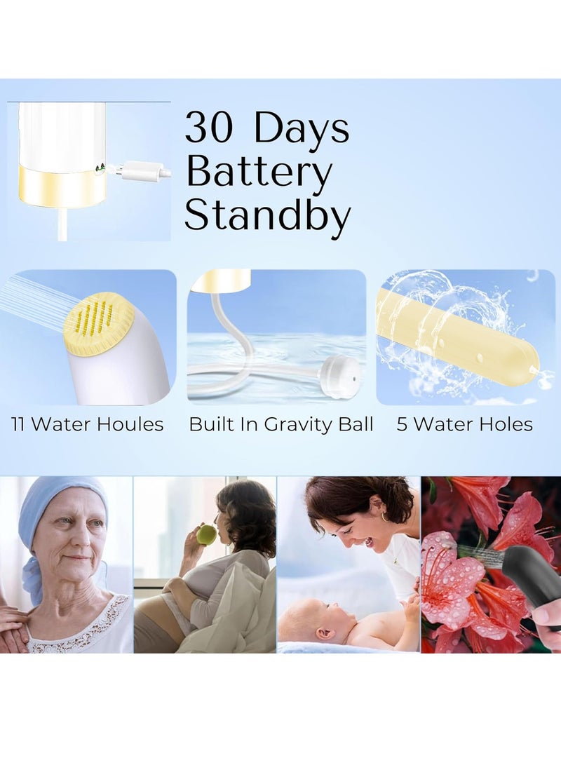 XiuWoo Portable IPX7 Waterproof Rechargeable Electric Bidet, Premium Travel Shatta, Handheld Sprayer for Personal Hygiene with 3 Speed ​​Automatic Irrigator, Water Bottle, Replaceable Rinse Head  - Image 4