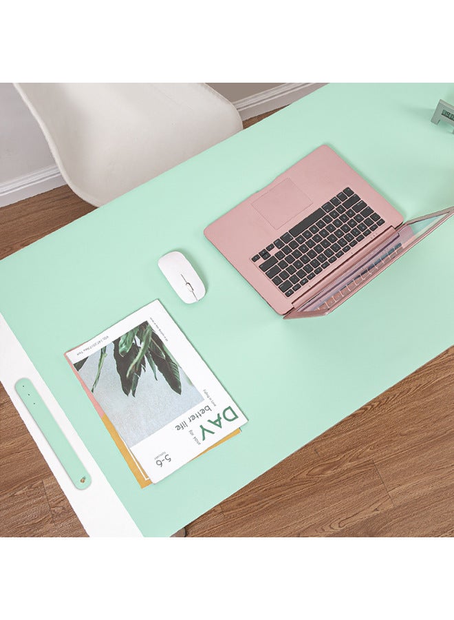 Advertising Leather Mouse Pad Custom Printed Pattern Desk Pad Custom Made Two-Color Writing Pad Desktop Waterproof Pad Printed Logo-Color:60cm*30cm [free Strap]-Pattern:Black + Wine Red - Image 4