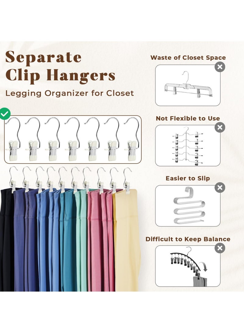 BenQuand Hanger Clips for Closet, 30Pcs Hanging Hooks for Laundry, Towel Clips Boot Organizer for Home and Travel, Clothespins Clip Hangers for Pants Hats Socks Gloves, Strong Flocked Hangers for Dresses, Coats, Shirts, Jackets  - Image 4