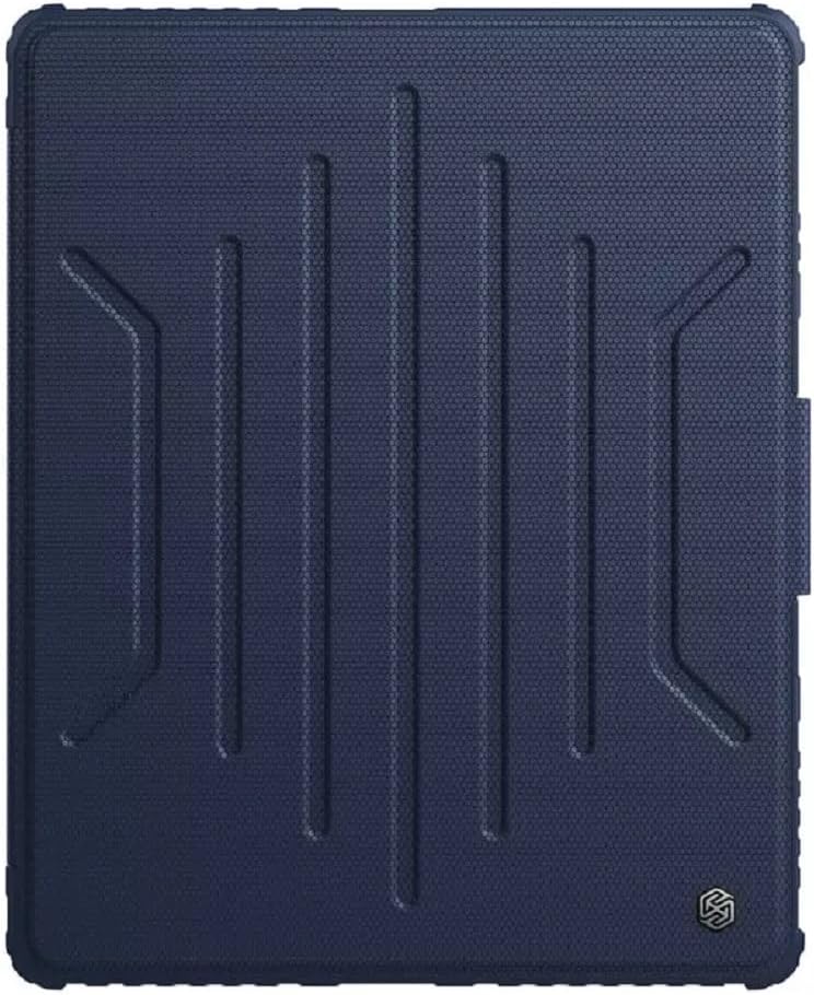 Nillkin Bumper Snapsafe Pu Leather Case Designed For Apple Ipad Air 13 2024/Pro 12.9 2020/2021/2022, Pen Holder/Shockproof/Detachable Case/ 360-Degree Rotary/Rear Camera Slide Cover Blue - Image 3