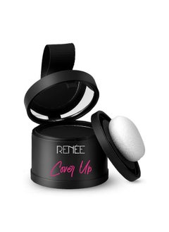 Renee Cover-Up Hair Powder- Black, Helps Cover Grey Roots & Bald Spots Instantly, Highly Pigmented, Fuller And Denser, Long-Lasting & Matte Finish, Super-Fine Powder For Flawless Application, 4Gm  - Image 1