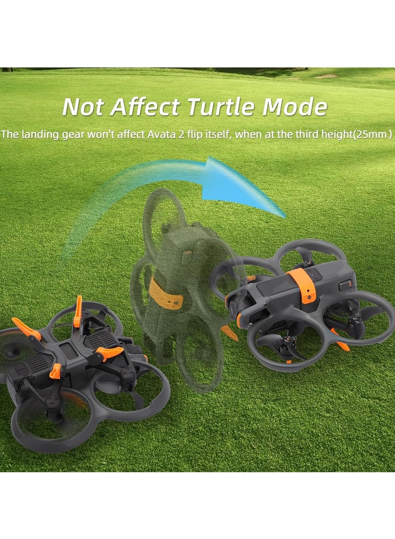 Barakah Avata 2 Landing Gear Foldable, Drone Landing Pad, Quick Release Extension Leg for DJI Avata 2 Accessories, Leg Foldable Extended, Height Extension Leg for DJI Avata 2 Drone (Orange) - Image 3