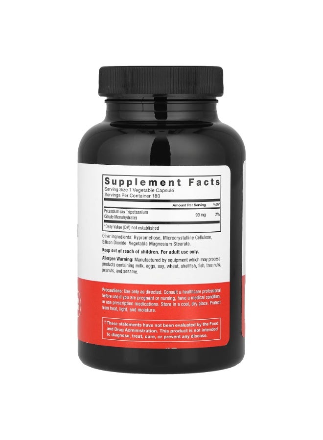 Force Factor Potassium Citrate, 99 mg, 180 Vegetable Capsules - Image 2