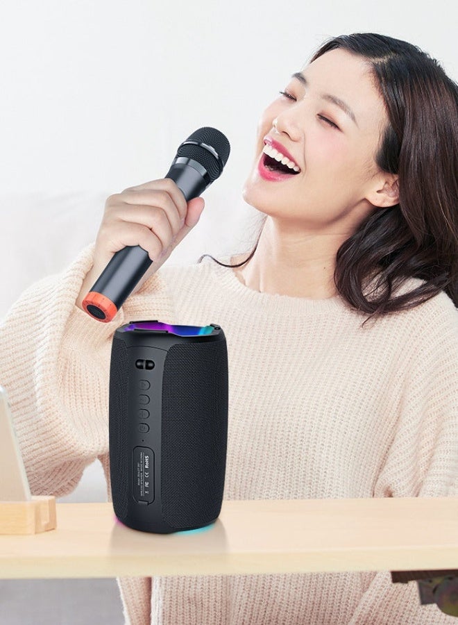 زيلوت مكبرات صوت لاسلكية عالية الطاقة زيلوت S61، منصة محمولة، للكمبيوتر، مكبّر منخفض، صندوق موسيقى، مركز موسيقى، راديو FM، ألوان زاهية، مع مايكروفون - Image 4