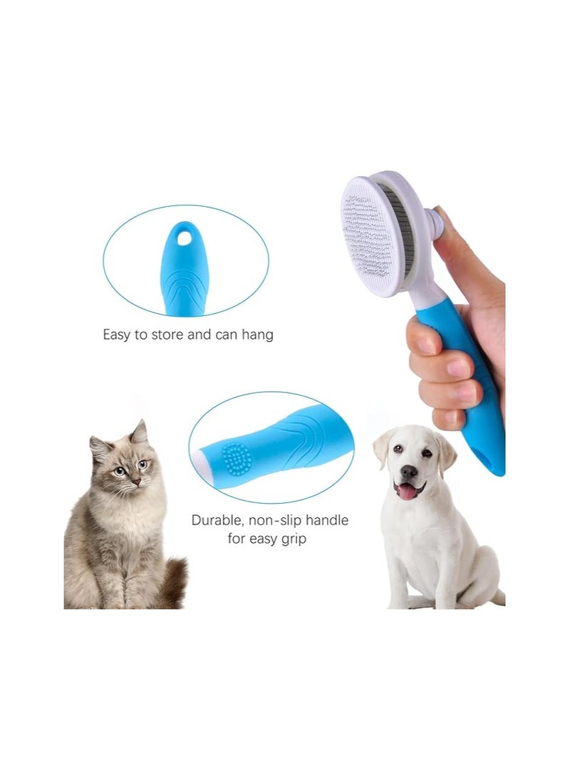 Generic Cat Grooming Brush, Self Cleaning Slicker Brushes for Dogs and Cats Pet Grooming Brush for Pet Massage-Self Cleaning, Assorted Colors  - Image 4
