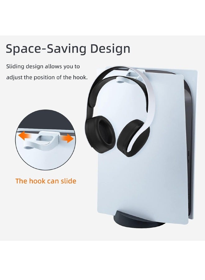 Headphone Stand for PS5, Hanger Holder for PS5 Controller and Holder Stand for Xbox Series X, for Xbox one, for PS5, for PS4, for PS3, for Switch, Gamepad, Steam & More, White