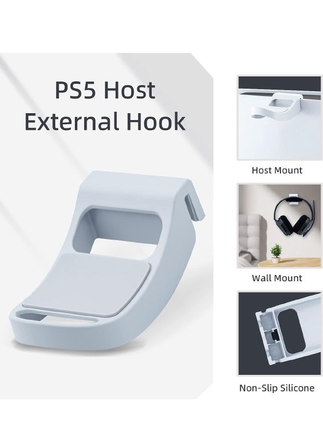 Headphone Stand for PS5, Hanger Holder for PS5 Controller and Holder Stand for Xbox Series X, for Xbox one, for PS5, for PS4, for PS3, for Switch, Gamepad, Steam & More, White