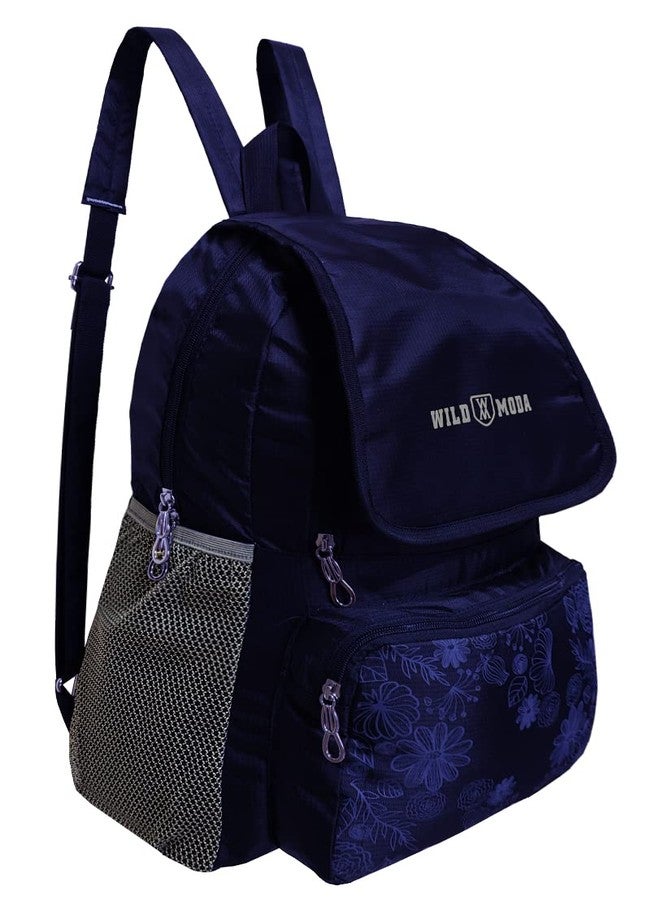 WILD MODA Blooming Dreams Backpack for Girls, Women (Blue) - Image 1