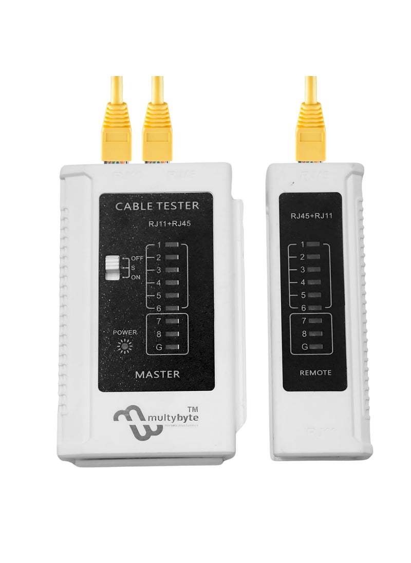 MULTYBYTE Multybyte LAN Cable Tester MultiFunctional for RJ11RJ12RJ45 CAT5CAT6 With 9 LED Indicators for CAT5eCAT6 10100 BaseT Supports TIA568A568B Standards  - Image 4