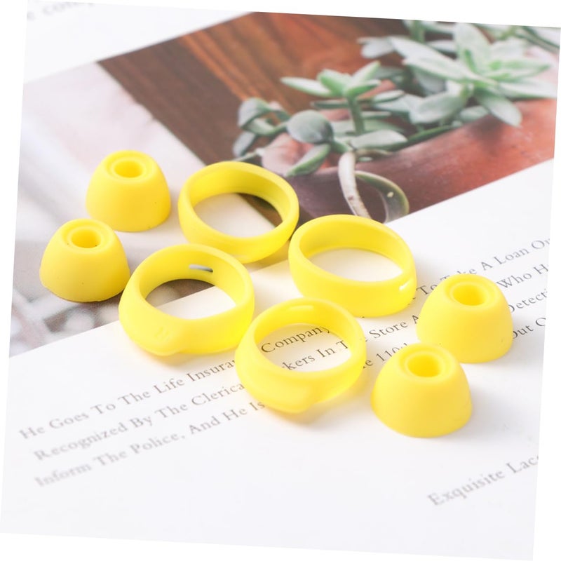 Yellow Silicone Earbud Covers Comfortable Earphone Tips For Secure Fit - Image 4