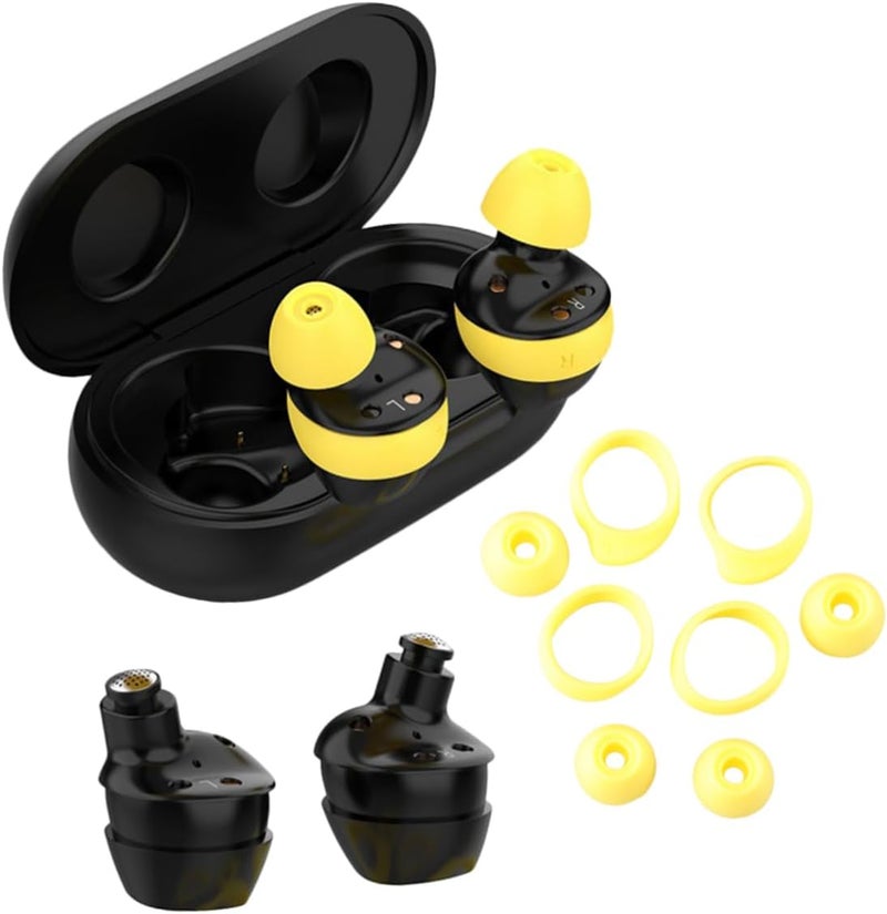 Yellow Silicone Earbud Covers Comfortable Earphone Tips For Secure Fit - Image 1