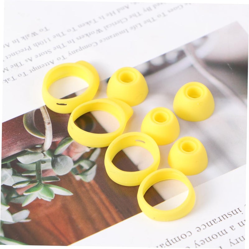 Yellow Silicone Earbud Covers Comfortable Earphone Tips For Secure Fit - Image 5