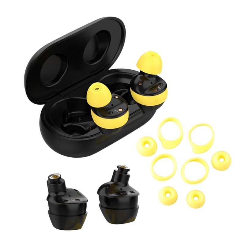 Yellow Silicone Earbud Covers Comfortable Earphone Tips For Secure Fit - Image 2