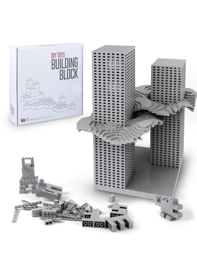 Lekebaby Lekebaby Building Bricks 1500 PCS Basic Building Blocks, Compatible with All Major Brands (Gray)  - Image 1