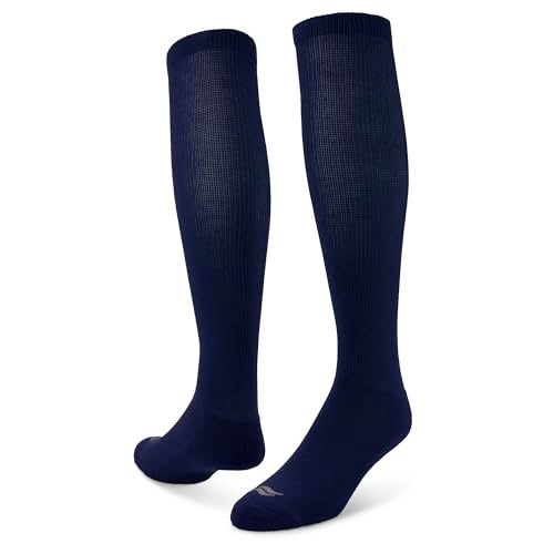 Sof Sole All Sport Over-the-Calf Team Athletic Performance Socks (2 Pair), Large, Navy - Image 1