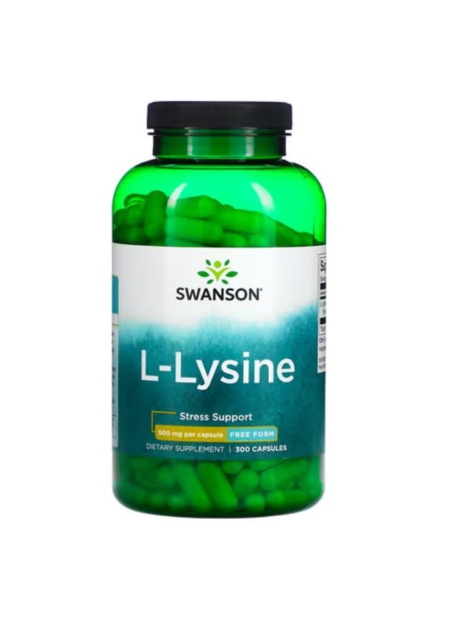 SWANSON L-lysine 500 mg 300 Capsules