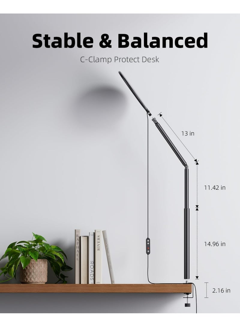 بيكنجينوس مصباح مكتبي حلقة مقاس 10.2 بوصة مع حامل للاجتماعات، ضوء رئيسي مع حامل، دوران 360 درجة وضوء مؤتمرات فيديو قابل للتعديل في الارتفاع، ضبط لضوء مكتب الذراع، ضوء للتكبير للمكتب المنزلي. - Image 5