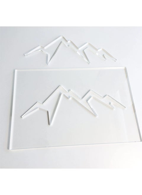 Mountain Range Template Clear Acrylic Template Woodworking Router Template