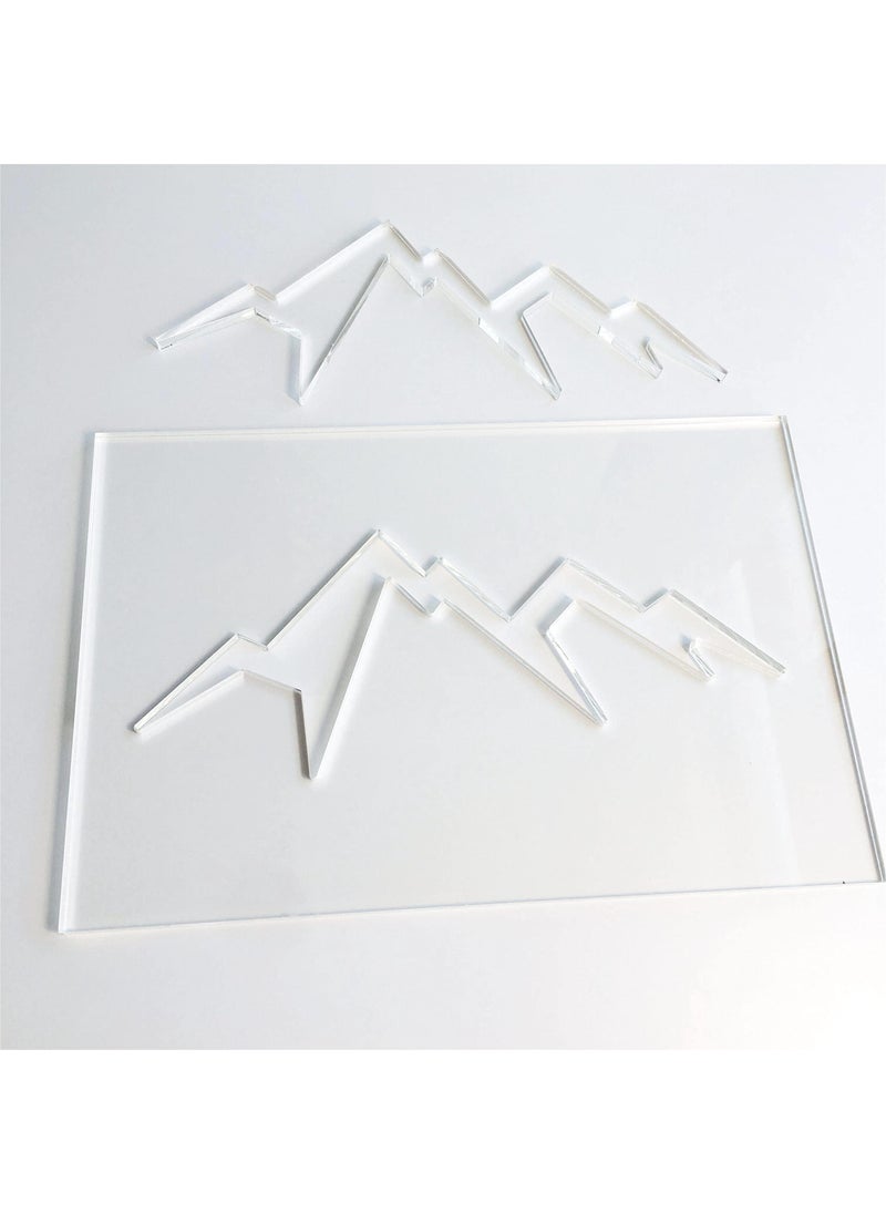 Phocaea Mountain Range Template Clear Acrylic Template Woodworking Router Template 