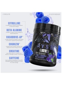 RYSE Godzilla Pre Workout, Blue Raspberry, 40 Servings  - Image 4