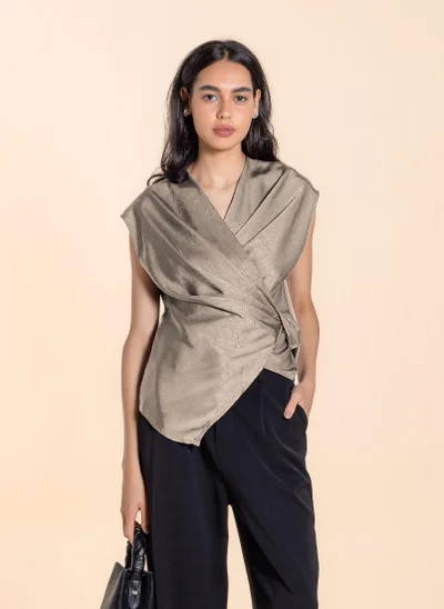 SHAPES POLKA DOTS BACK-TIE TOP