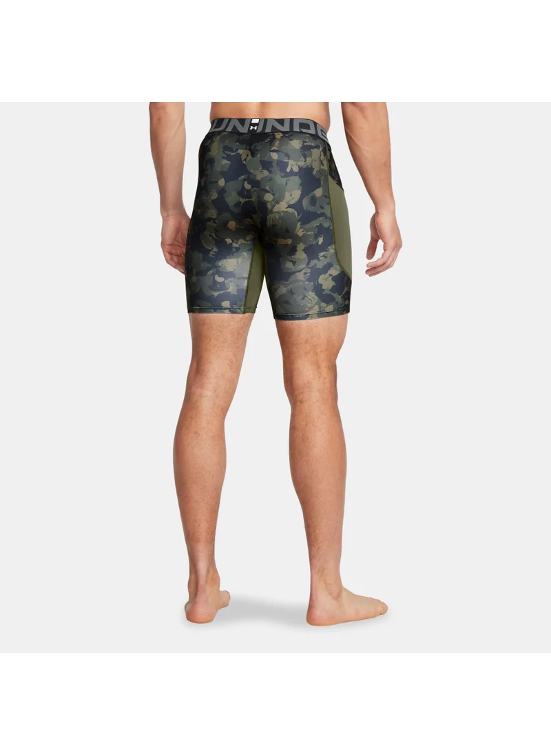 UNDER ARMOUR Men's HeatGear Printed Training Compression Shorts