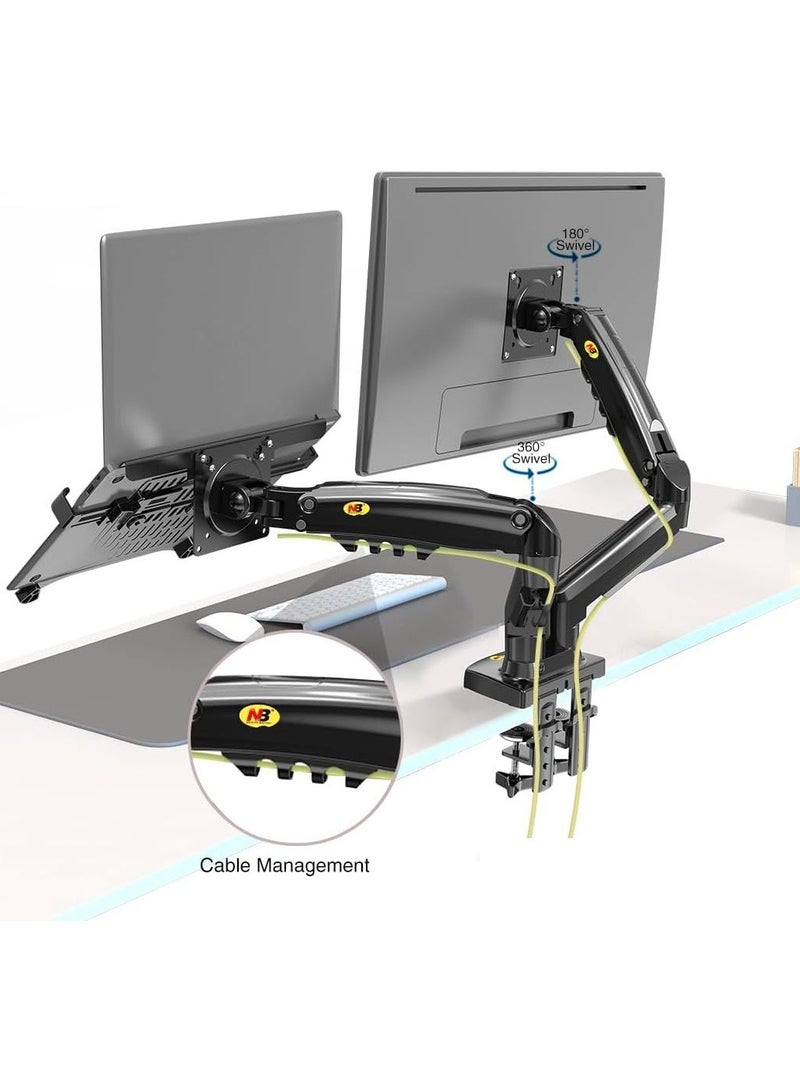 NB North Bayou F160-FP Heavy Duty Dual Monitor & Laptop Holder - Image 3
