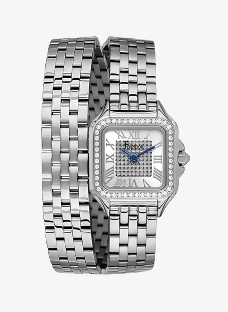 Freelook Paris Freelook - Lumiere Women's Watch | Steel Case | Stainless Steel Band | Silver & Square Dial | Analog | Japanese Quartz | Mineral Glass | Premium Luxury Watch | Ideal Gift | Water Resistant 50 Meters