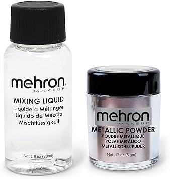 mehron Metallic Powder with Mixing Liquid Lavender Body Face Paint makeup - Image 1