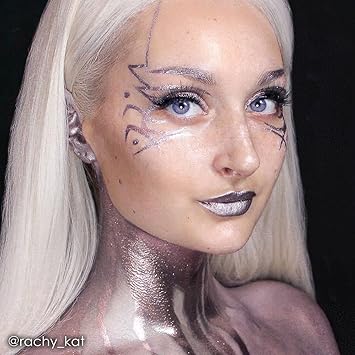 mehron Metallic Powder with Mixing Liquid Lavender Body Face Paint makeup - Image 2