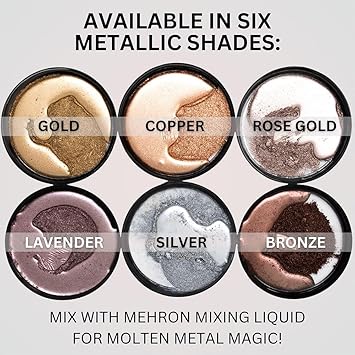 mehron Metallic Powder with Mixing Liquid Lavender Body Face Paint makeup - Image 5