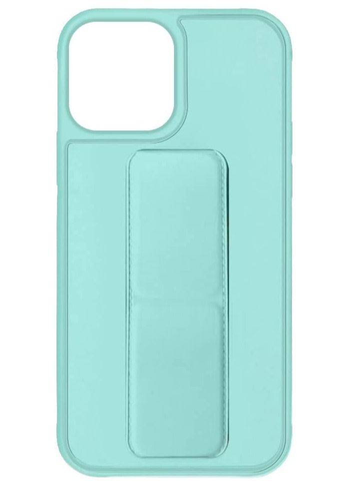VITION Case Cover For iPhone 13 Pro Max, Finger Grip  Phone holder Case Car Magnetic Multi-function 3 in 1 Shockproof Back Cover Protective Case (iPhone 13 Pro Max mint green) - Image 2