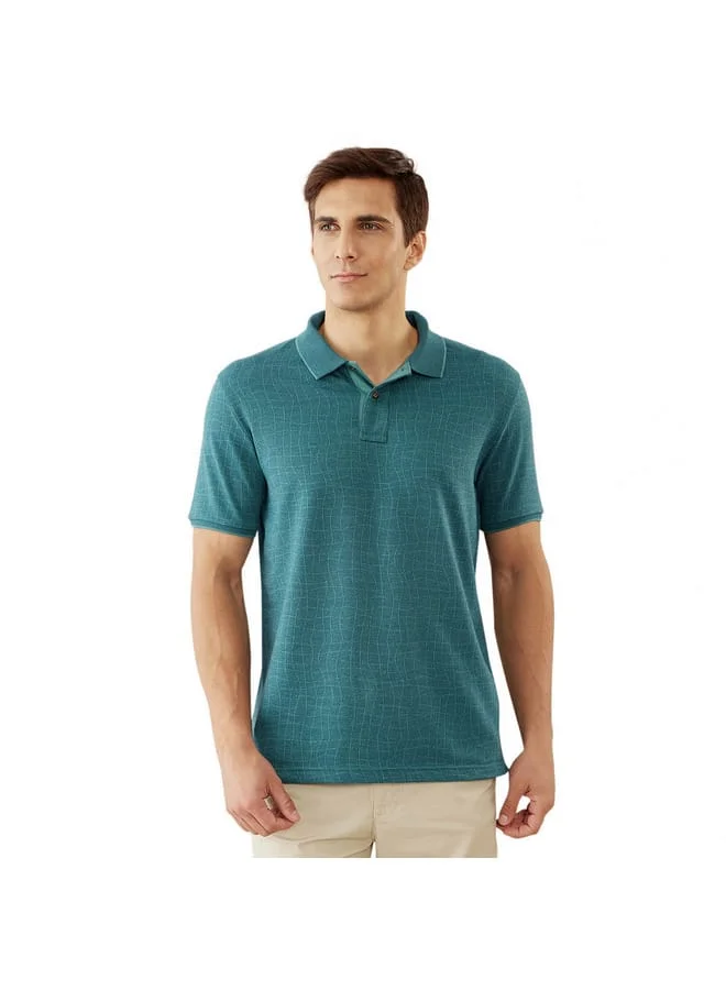 fahrenheit Fahrenheit Textured Polo T-shirt with Short Sleeves