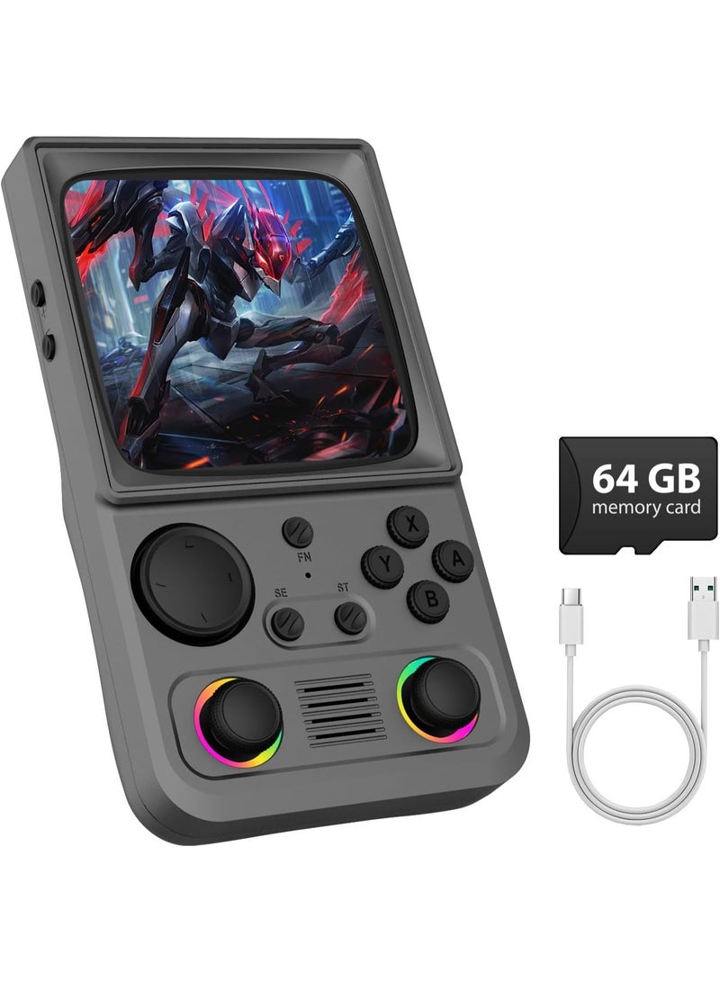 TIGER Retro Handheld Game Console with 4.0 Inch IPS HD Screen, 64GB Built-In Memory, 18,000+ Classic Games, WiFi & OTG Support, Portable Mini Arcade Gaming System, Classic Grey - Image 1