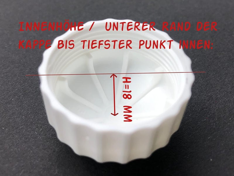 binoa 2 x Valve Protection Cap, Hand Regulator Cap, Construction Protection Cap, White, Simple Design, M30 x 1.5 - Image 2