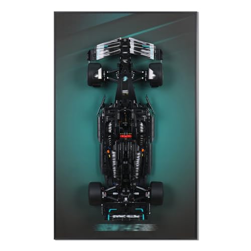 NAOCARD Display Wallboard for Technic MercedesAMG W14 E Performance Race CarWall Mount for 42171 Car Kit Model Not Included SpaceSaving Easy Assembly - Image 1
