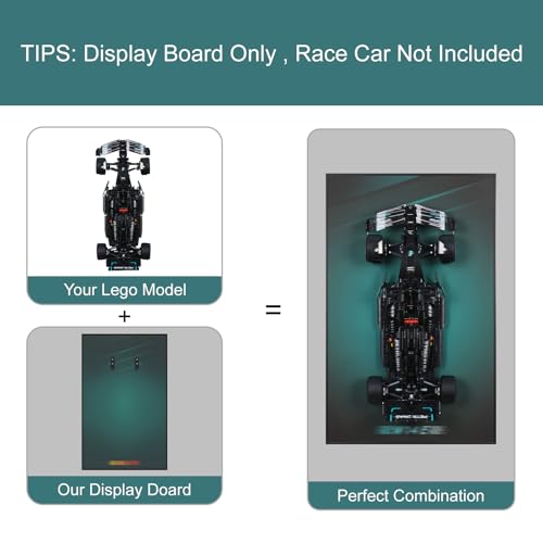 NAOCARD Display Wallboard for Technic MercedesAMG W14 E Performance Race CarWall Mount for 42171 Car Kit Model Not Included SpaceSaving Easy Assembly - Image 5