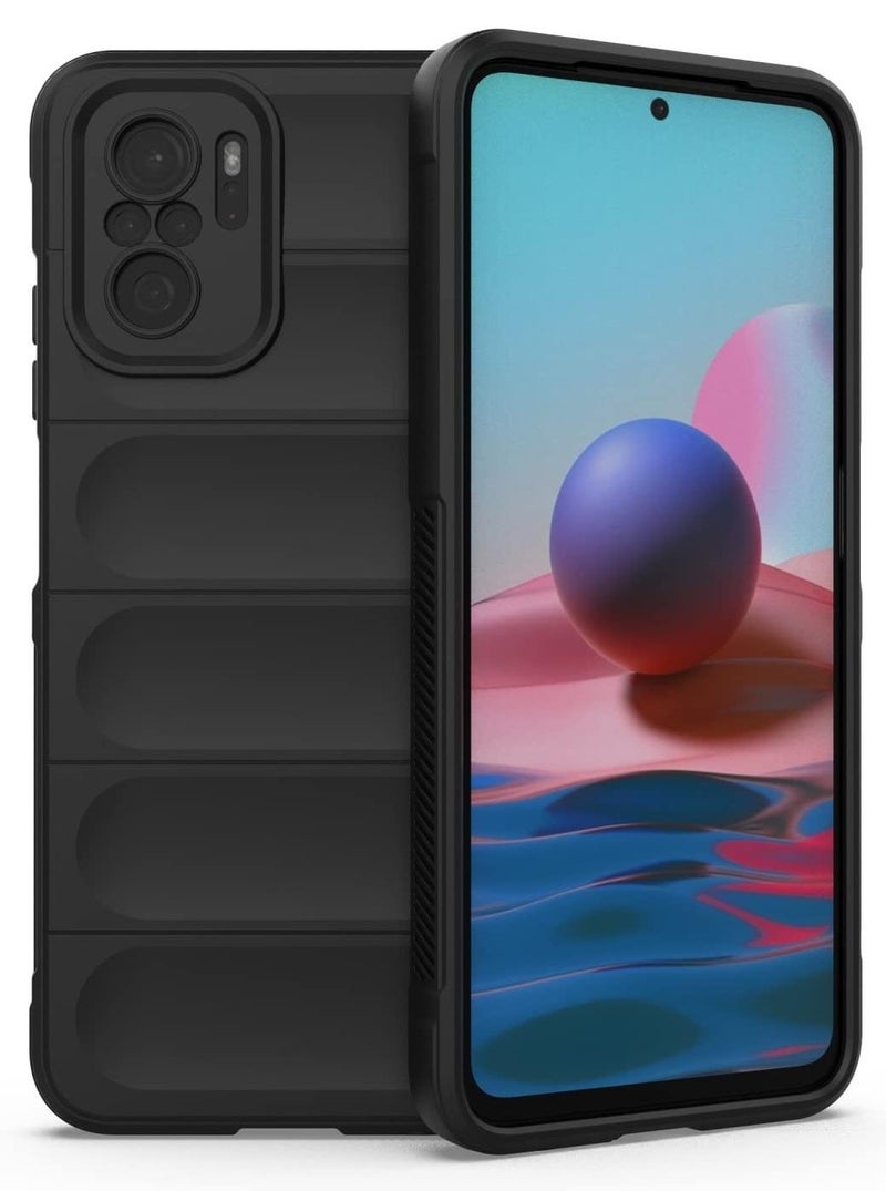 جراب موبايل ماجيك شيلد  سيليكون مضاد للصدمات وحمايه للكاميرا متوافق Redmi Note 10s/Note 10 4G  (اسود) - Image 1