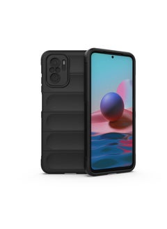 Generic Phone case cover Magic Shield TPU + Silicone Shockproof Phone Case For Redmi Note 10s/Note 10 4G (Black)  - Image 1
