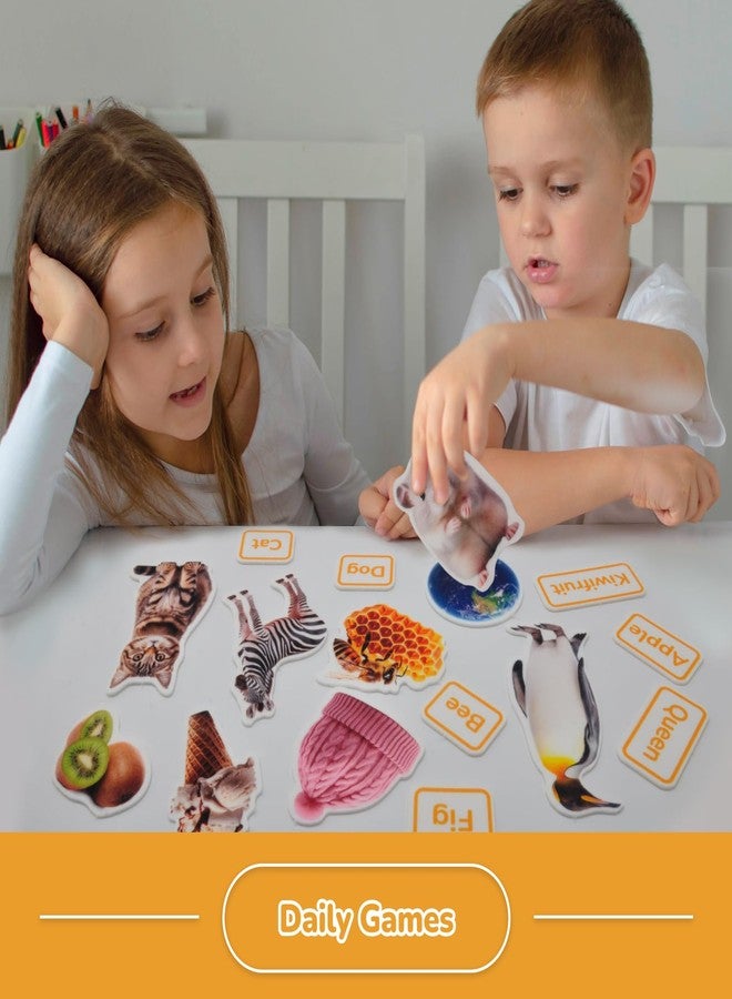 CHEFAN Felt Flannel Board Story Pieces, Precut Flannel Figures Graph Animals, Fruits, Object with Words Matching Games for Preschool Toddlers 52 Pcs - Image 5