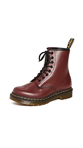 Dr Martens Dr. Martens Unisex 1460 Smooth Leather 8 Eye Boot, Cherry Red, 10 Women/9 Men - Image 1