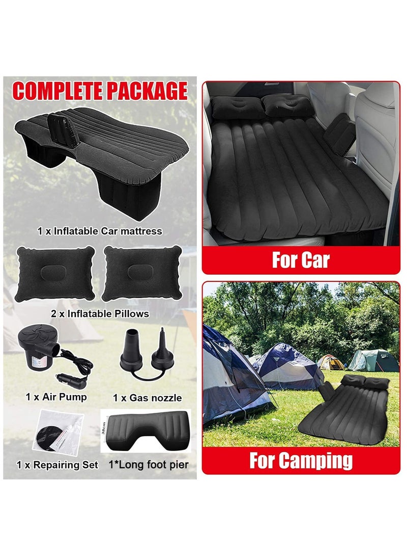 Arabest Car Air Mattress，Removable Black Backseat Air Bed with Air-Pump，Portable Car Travel Bed with Pillows  - Image 4