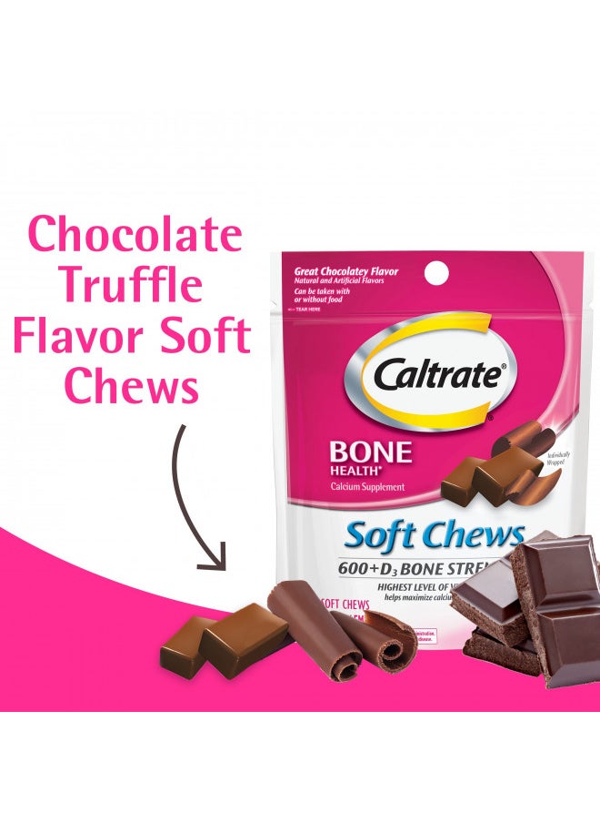 Caltrate - Caltrate Soft Chews 600 Plus D3 Calcium Vitamin D Supplement, Chocolate Truffle   60 Count(Packaging May Vary) - Image 1