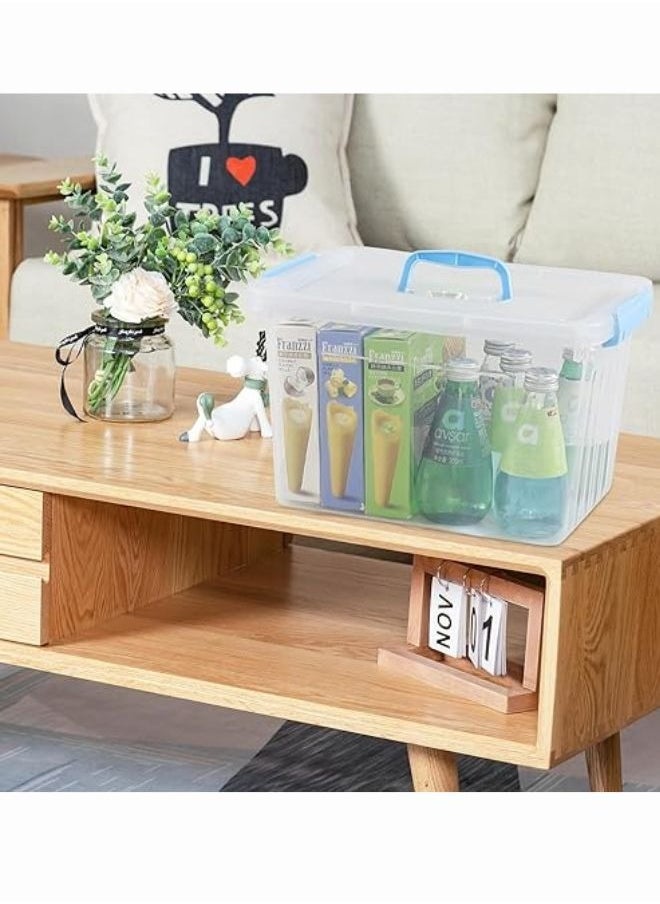 A TO Z Multipurpose Transparent Lockable Lid Storage Box: Organize, Protect, Save Space & Declutter, Spacious & Stackable for Home & Office, Modern Storage Solution,15 Ltr,(33x23x19) cm  - Image 4