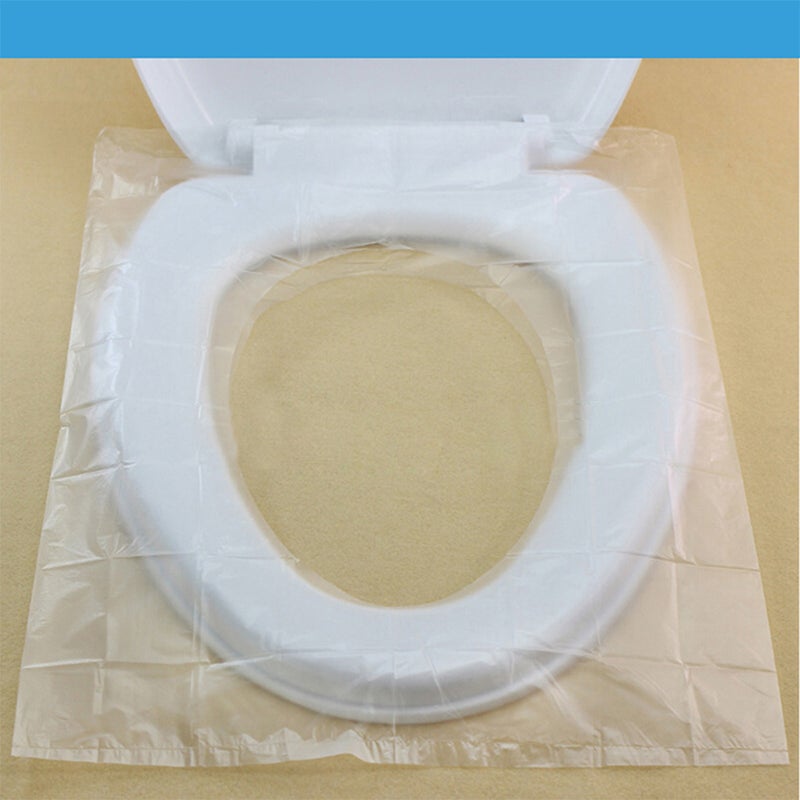🚽 60 قطعة أغطية مقعد مرحاض للسفر مقاومة للماء من فيلم بولي إيثيلين للاستخدام الواحد - Image 4