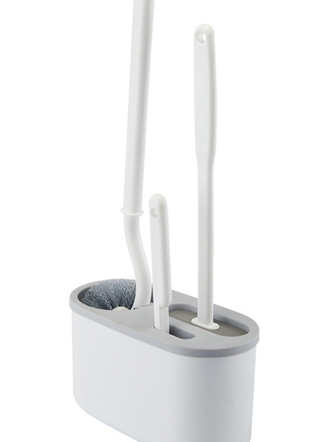 Bukela Toilet brush and suit with ventilation frame, 1 S-shaped toilet brush, 1 silicone brush head, and 1 brush for cleaning dead corners - Image 2